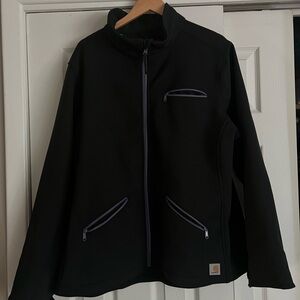 Carhartt Black shell Jacket with purple accent and lining